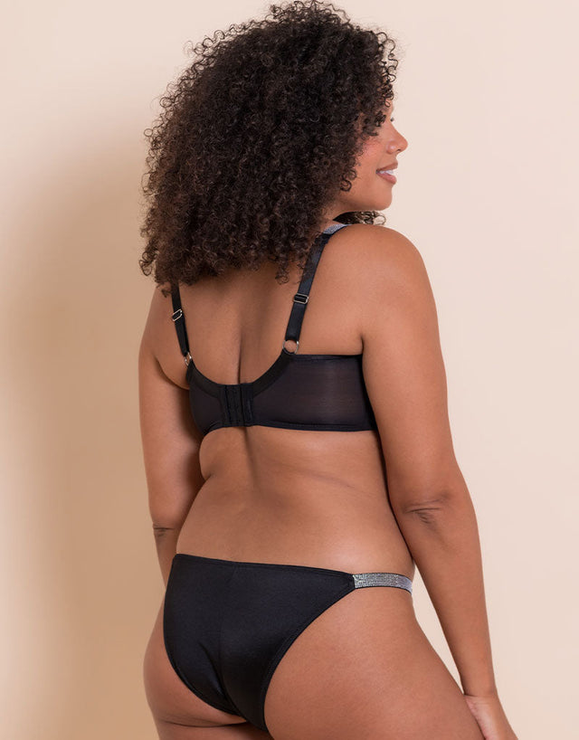Curvy Kate Boost Diamante Tanga Black