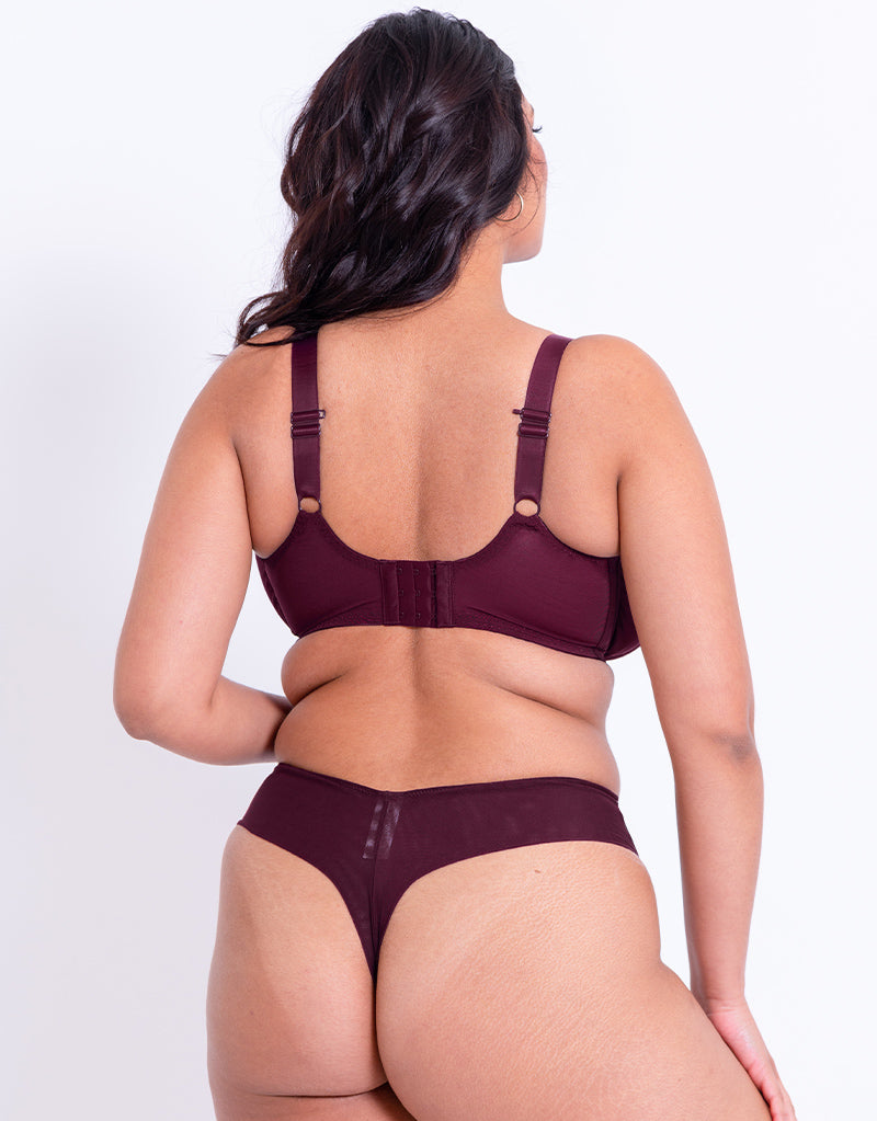 Plunge Bra Thong Body Suit – Curves Bella Co.