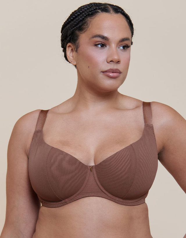Curvy Kate Cool Cat Scooped Multiway Balcony Bra Coffee