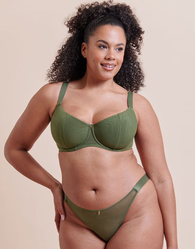 Curvy Kate Cool Cat Scooped Multiway Balcony Bra Fern Green