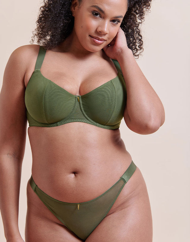 Curvy Kate Cool Cat Scooped Multiway Balcony Bra Fern Green