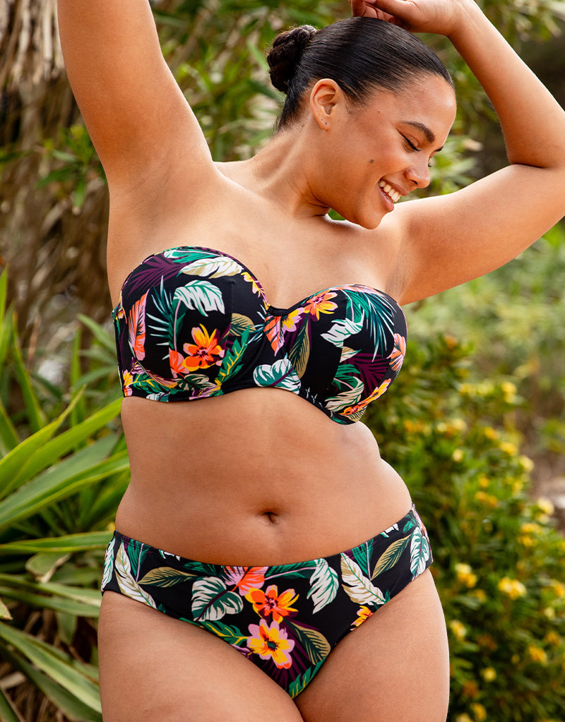 Curvy Kate Cuba Libre Bandeau Strapless Multiway Bikini Top Print