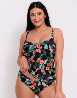 Curvy Kate Cuba Libre Plunge Tankini Multiway Top Print Mix