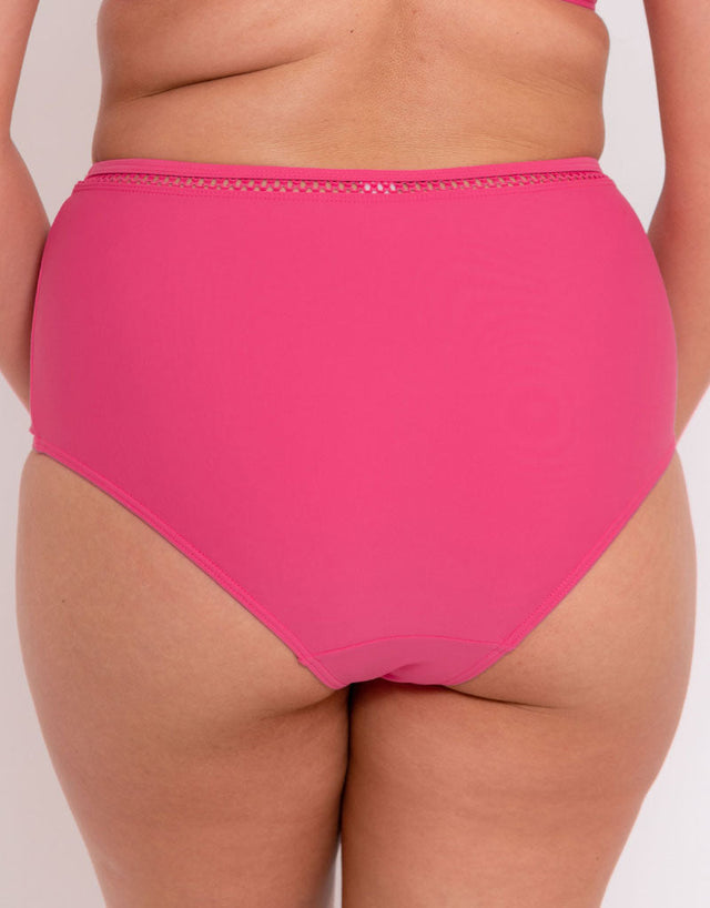 Curvy Kate First Class High Waist Bikini Bottom Pink