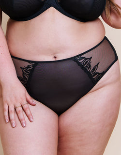 Curvy Kate Flare Deep Thong Black