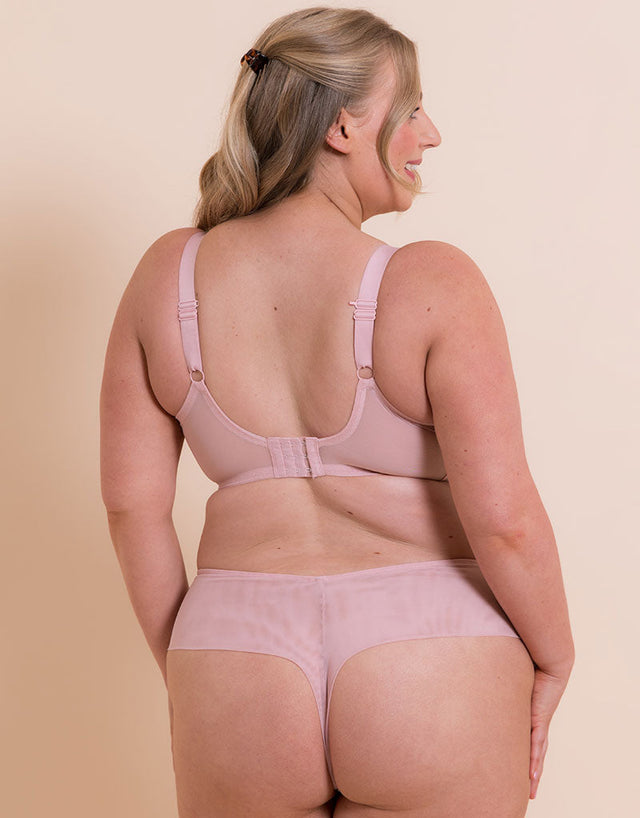 Curvy Kate Flare Deep Thong Rose Sparkle