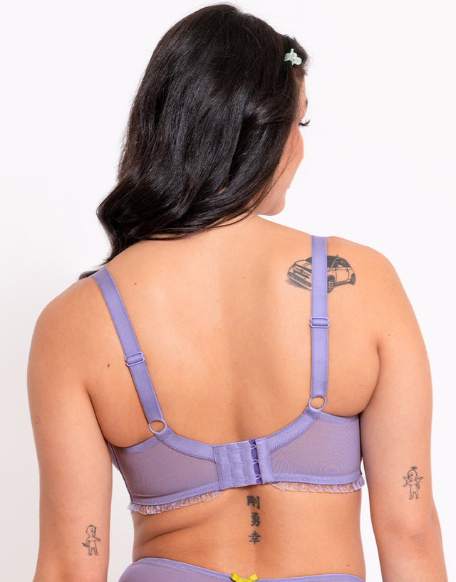 Curvy Kate Frill Me Balcony Bra Mauve/Lime