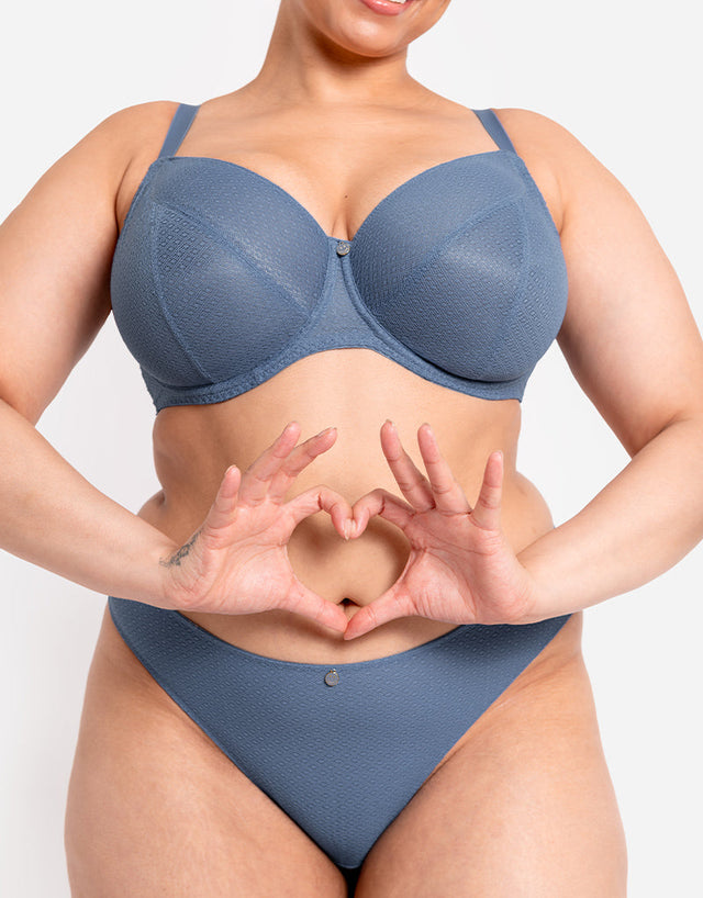 Curvy Kate Happy Boobs Balcony Bra Denim Blue