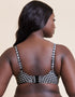 Curvy Kate Holiday Check Scooped Balcony Bikini Top Black