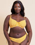 Curvy Kate Holiday Check Tie-Side Bikini Brief Sunshine Yellow