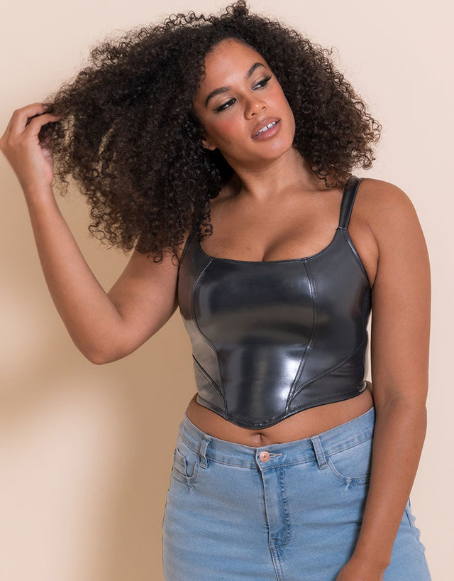 Curvy Kate Hype Longline Corset Bra GunMetal