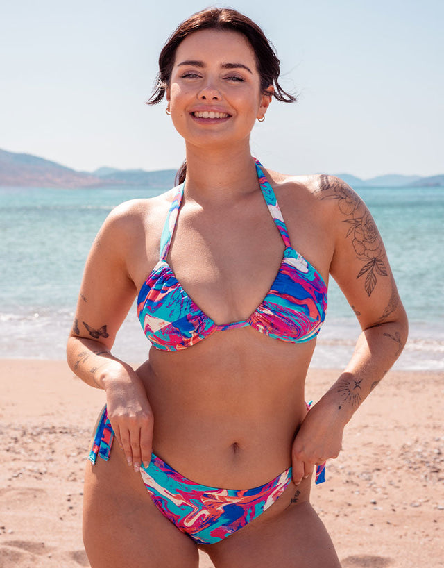 Curvy Kate Ibiza String Bikini Top Print Mix