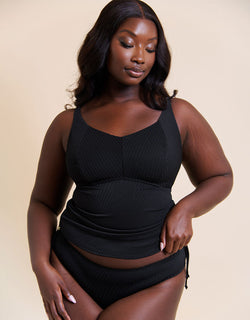 Curvy Kate Jet Set Non-Wired Multiway Tankini Top Black