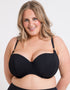 Curvy Kate Jet Set Padded Balcony Bikini Top Black