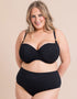 Curvy Kate Jet Set Padded Balcony Bikini Top Black