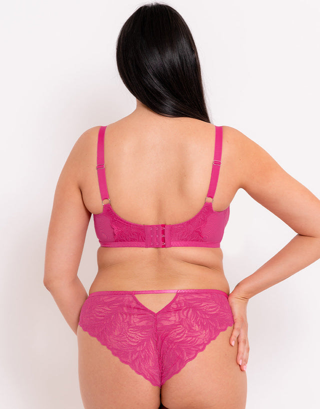 Curvy Kate Lace Daze Balcony Bra Lipstick Pink