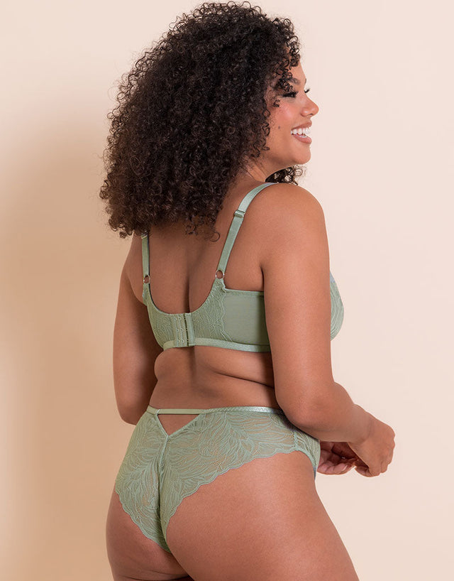 Curvy Kate Lace Daze Brazilian Brief Sage Green
