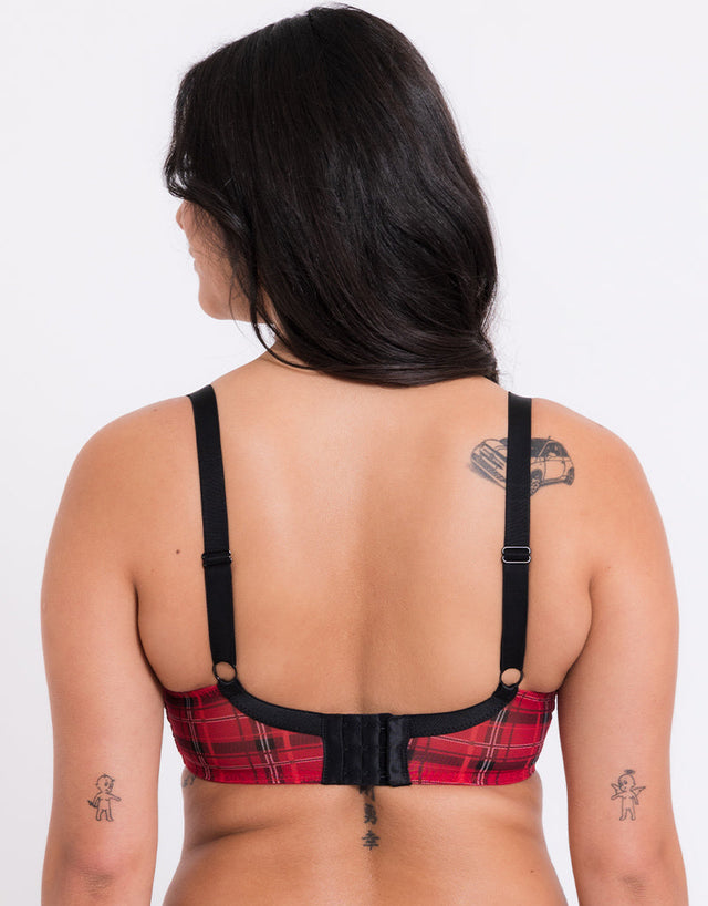 Curvy Kate Lifestyle Plunge Bra Check Print