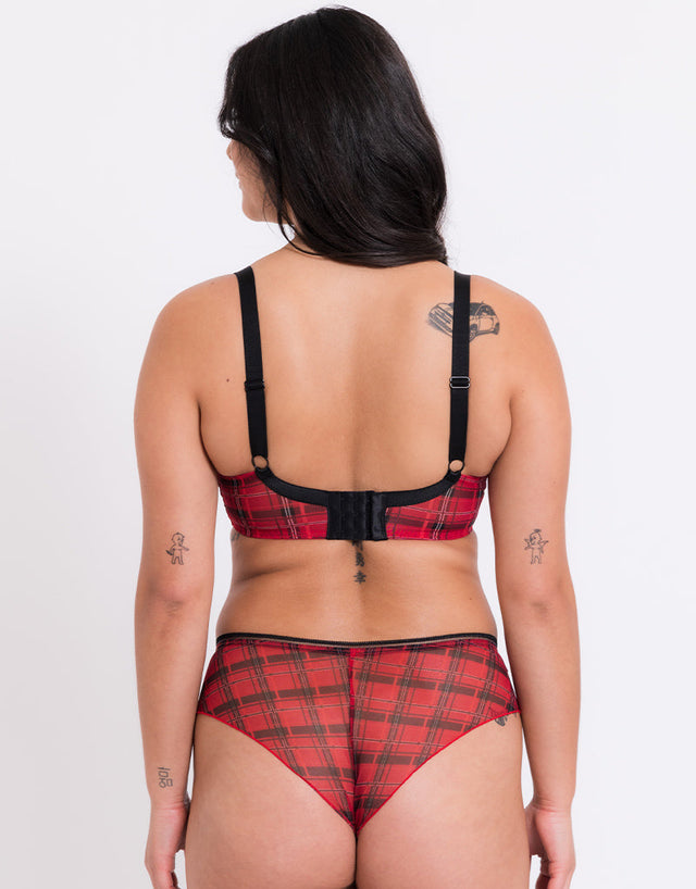 Curvy Kate Lifestyle Plunge Bra Check Print