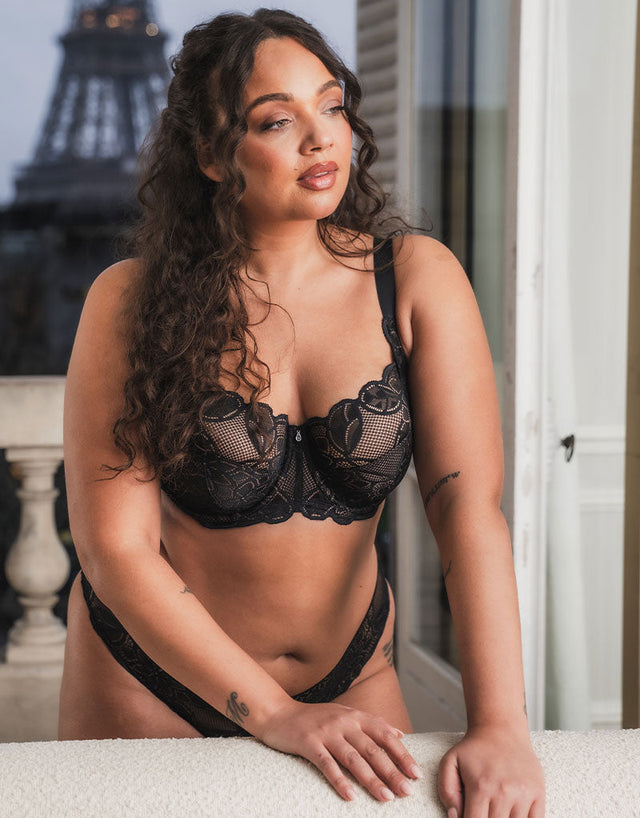 Curvy Kate Lovelace Full Cup Side Support Bra Black/ Taupe