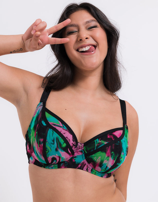Curvy Kate Reality Check Balcony Bra Print Mix