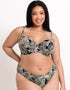 Curvy Kate Ripple Reef Padded Balcony Bikini Top Black Print