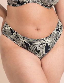 Curvy Kate Ripple Reef Bikini Brief Black Print