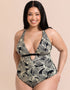 Curvy Kate Ripple Reef Reversible Non-Wired Mulitway Swimsuit Black Print