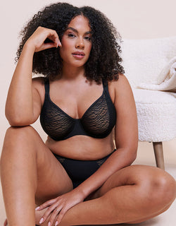 Curvy Kate Smoothie Lace Moulded Balcony Bra Black