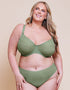 Curvy Kate Smoothie Lace Moulded Balcony Bra Sage Green