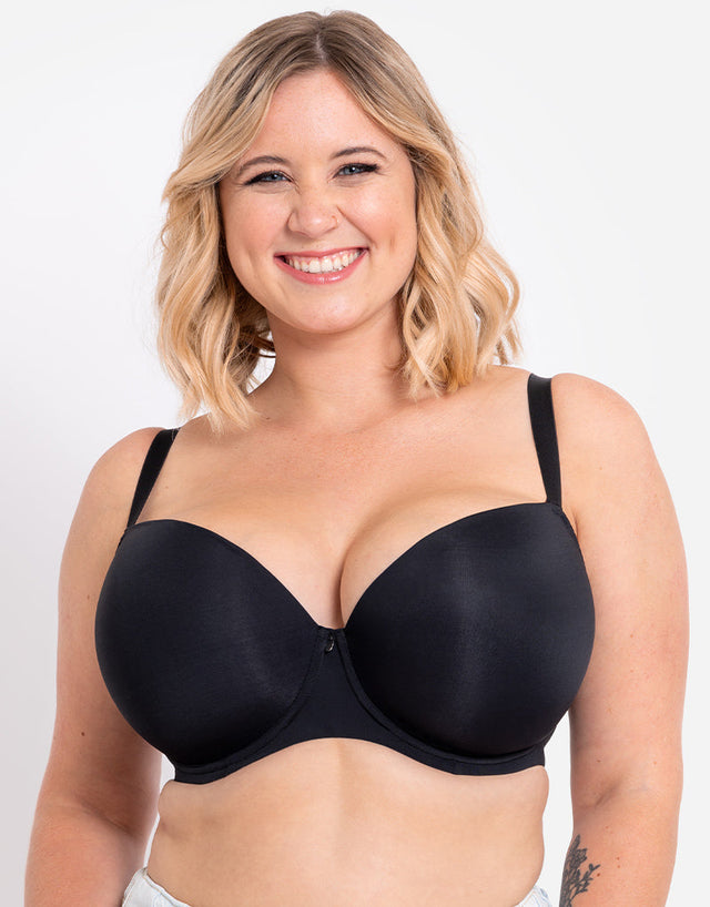 Curvy Kate Smoothie T-Shirt Plunge Black