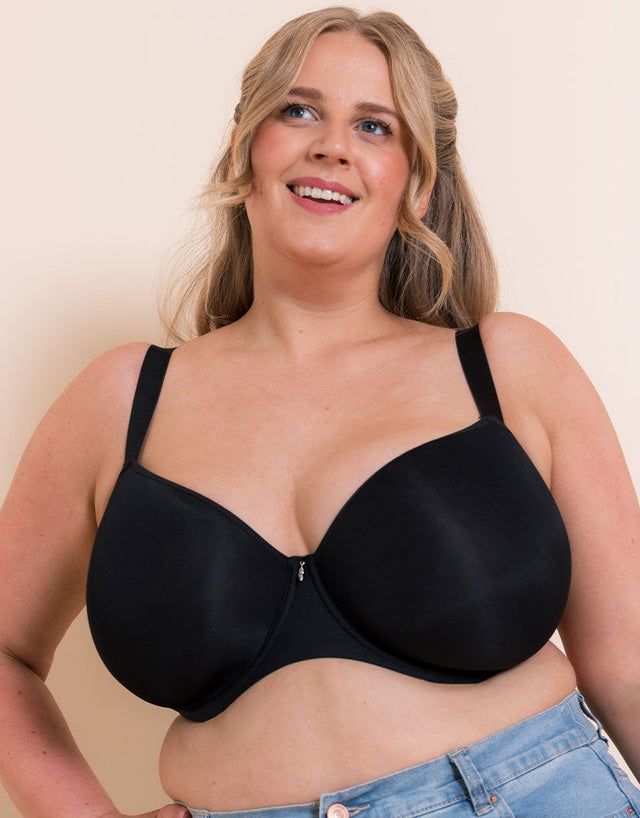 Curvy Kate Smoothie Spacer Moulded T-Shirt Plunge Bra Black