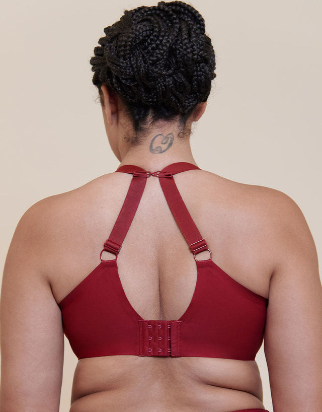 Curvy Kate Smoothie Spacer Moulded T-Shirt Plunge Bra Deep Red