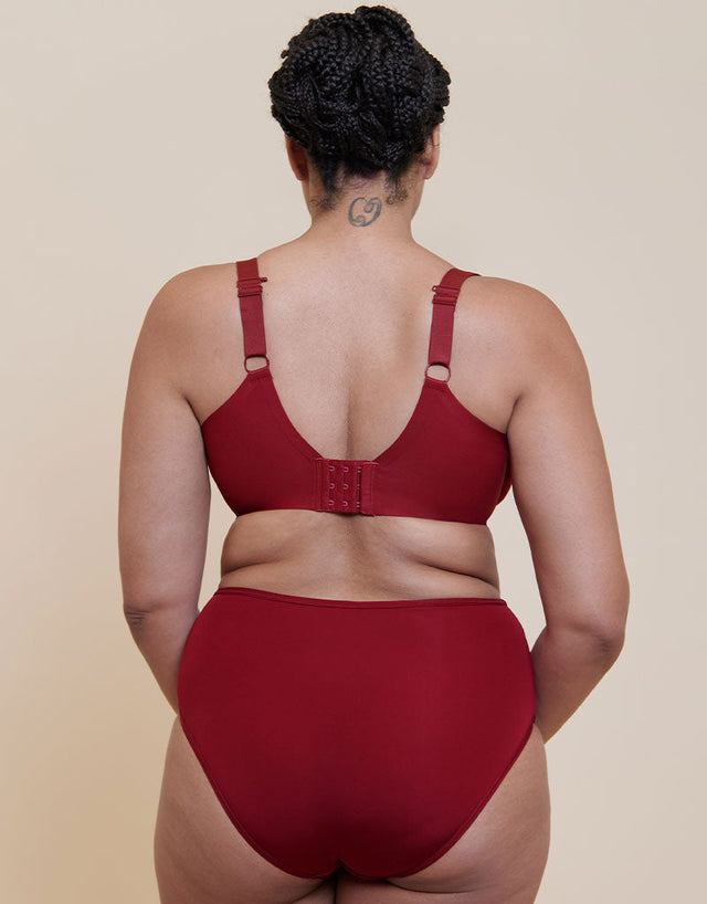 Curvy Kate Smoothie Spacer Moulded T-Shirt Plunge Bra Deep Red