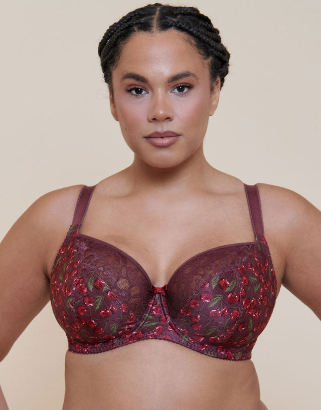 Curvy Kate Spellbound Printed Balcony Bra Cherry Print