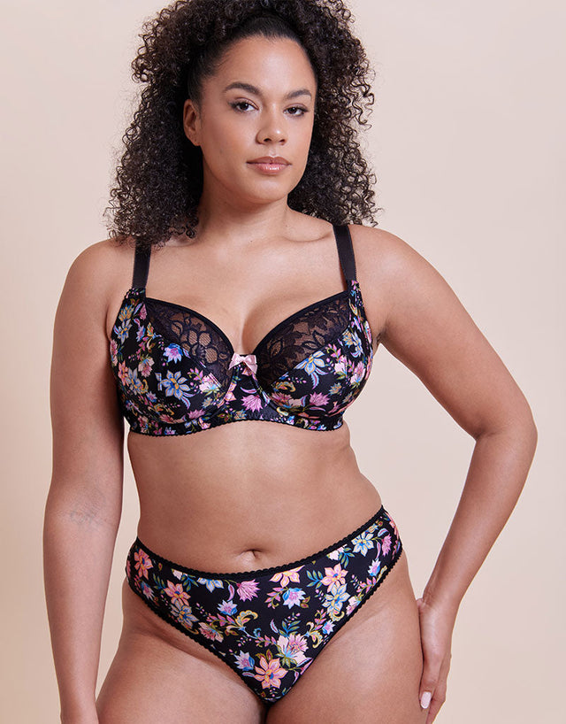 Curvy Kate Spellbound Printed Balcony Bra Folk Floral Print