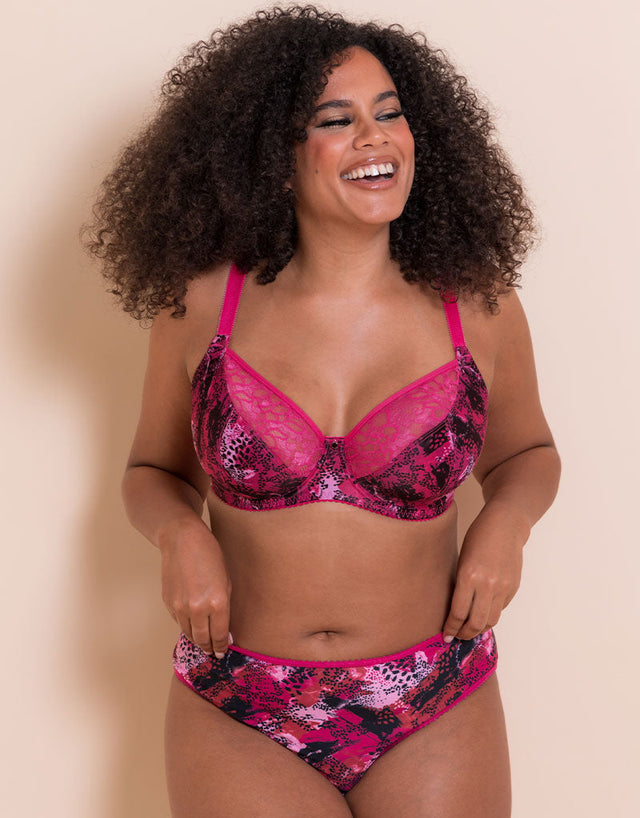 Curvy Kate Spellbound Brazilian Brief Sangria Print