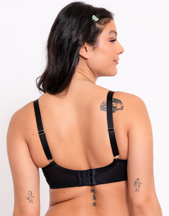 Curvy Kate Stand Out Scooped Plunge Bra Black Multi
