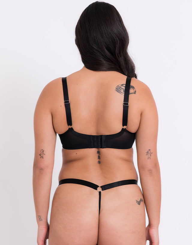 Curvy Kate Stand Out Thong Black Sparkle