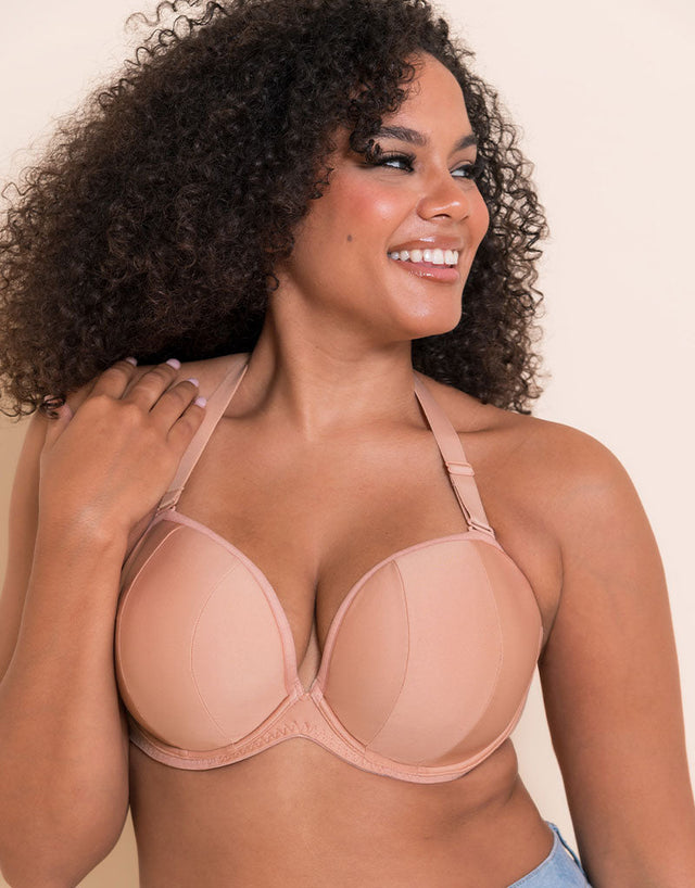 Curvy Kate Superhero Multiway Padded Plunge Bra Latte