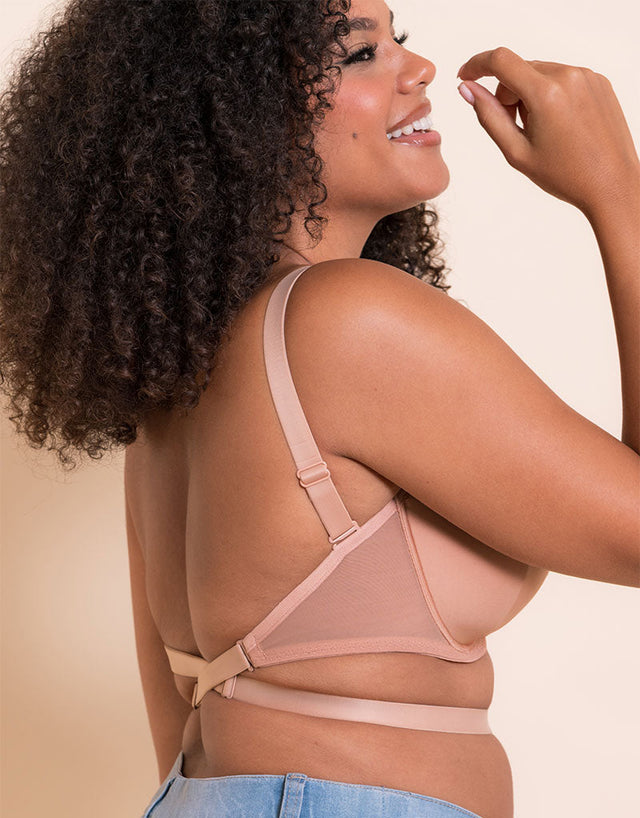 Curvy Kate Superhero Multiway Padded Plunge Bra Latte