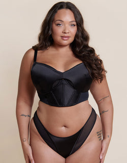 Curvy Kate Unapologetic Longline Balcony Bra Black