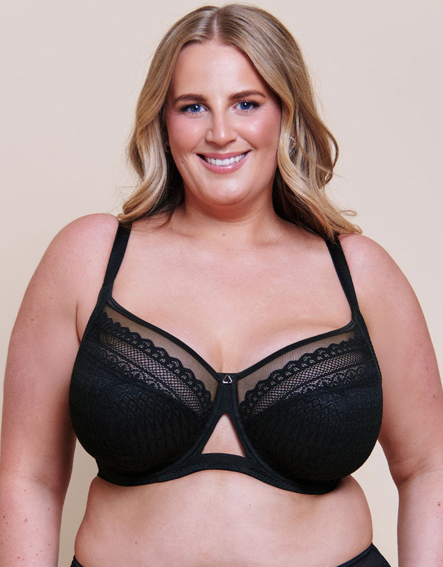 Curvy Kate Victory Nouveau Side Support Balcony Bra Black