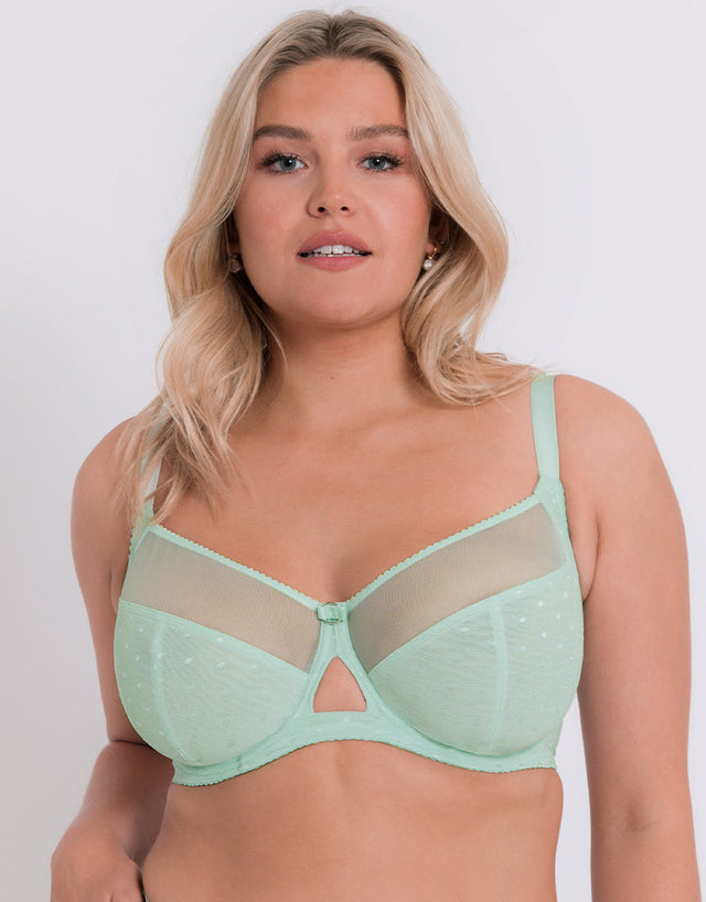 Curvy Kate Victory Polka Balcony Bra Mint
