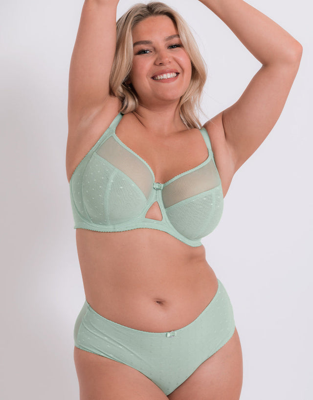 Curvy Kate Victory Polka Balcony Bra Mint