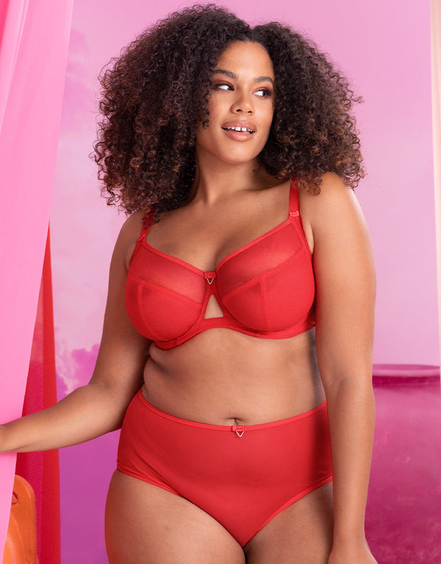 Curvy Kate Victory Side Support Balcony Bra Poppy Red