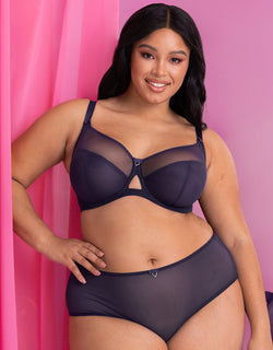 Curvy Kate Victory Side Support Balcony Bra Deep Purple