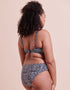 Curvy Kate Wild Horizon Padded Balcony Bikini Top Black Print