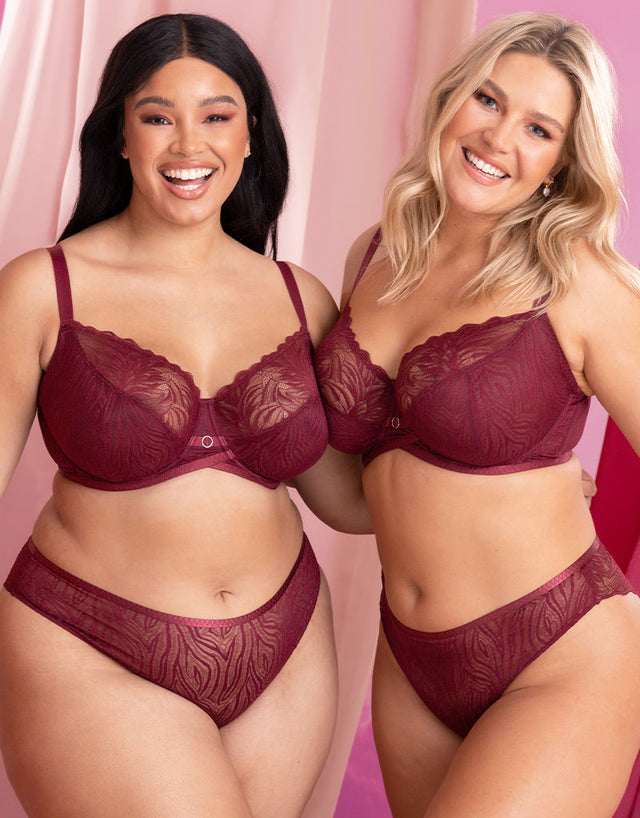 Curvy Kate Lace Daze Balcony Bra Claret