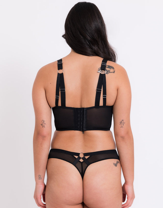 Curvy Kate Non-Stop Thong Black/Pink